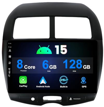 MISONDA Radio Coche 10 Pulgadas Autoradio Android 13 Doble DIN para Mitsubishi ASX 1 (2010-2016) con Cámara y micrófono Gratis|6G+128G|Soporte GPS/Carplay/DSP/Dab/WiFi/BT/USB/MirrorLink/SWC/FM