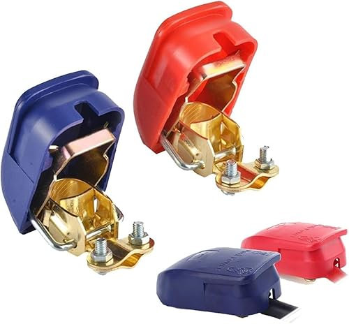 Quick Release Battery Terminals | 12V Battery Clamp Connectors Quick Disconnect Terminals Positive Negative Copper Car Motorcycle Audio Van Connectors Clamps