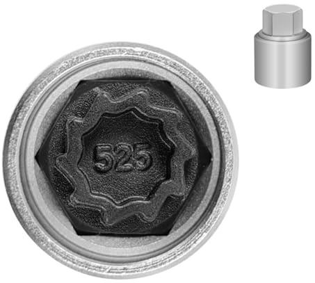 JEUCLEL 525 Wheel Locking Nut Key Compatible with VW VAG Volkswagen, Wheel Lock Nut Socket Adapter, Wheel Anti-Theft Lug Nut Removal Tool, Anti-Theft Screw Remover, JEUS269