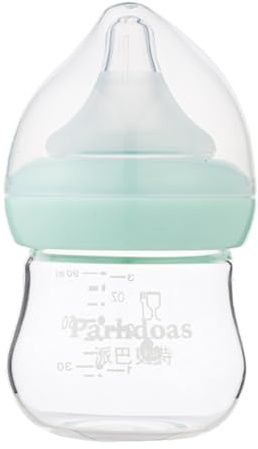 Abaodam Babyflasche Für Neugeborene 90 Ml Grün Weithals-babyflasche Aus Glas Sicher Für Gestillte Babys Nicht Im Design