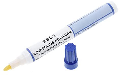 Soldering Flux Pen,Soldering Rosin Flux Pen 951 Low-Solid Non-Clean 10ml for DIY Welding Repair Electronics Tabbing Wire Soldering