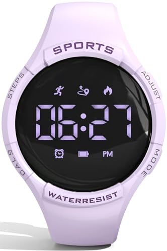 findtime Schrittzähler Uhr Damen Herren Digital Uhr Armband Fitnessuhr ohne App und Handy Digitale Armbanduhr Sportuhr Kalorienzähler Entfernung Laufuhr Fitness Tracker Kinder Uhren für Jungs Wecker