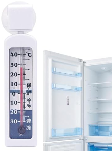 Termómetro para frigorífico, 9 x 2 x 1 cm, termómetro para frigorífico, analógico y para congelador, indicador de temperatura ideal para frigoríficos