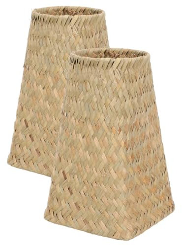Luxshiny 2pcs Woven Flower Vase Decorative Dried Flower Container for Rustic Design for