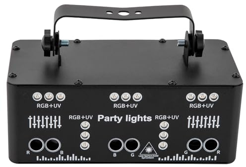 RGB Licht DJ Projektor 21-Augen Disco Bühne Beleuchtung Lichteffekt DMX Effekt Spotlight für Party Bar Geburtstag - Sound/Strobe/AUTO/DMX-LED+Laser+UV