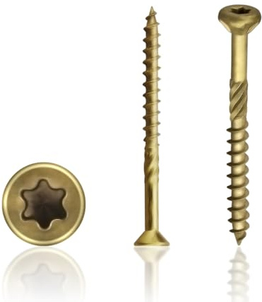 NOOTO 2 Inch Epoxy Coated Exterior Wood and Fence Screws #8 x 2, Torx/Star Drive,Coarse Thread, Outdoor Rust Resistant Decking Screw, Bronze, 160 Pieces