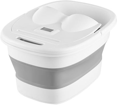 Foldable Portable Foot Massage Bucket with Lid - Foot Bath Massager & Spa with Pedicure Bowl, Carry Handle & Phone Holder