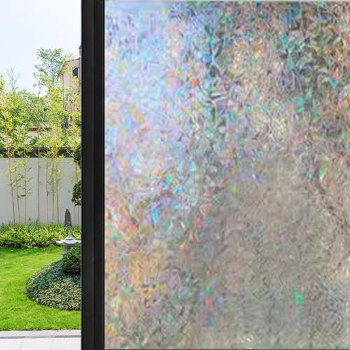 Fensterfolie Selbsthaftend Blickdicht 70 x 100 cm Uv-Schutz Folie Sichtschutz Hitze Fenster Sichtschutz Tönungsfolie Anti-Uv Sonnenschutzfolie für Büro Und Haus, Laser