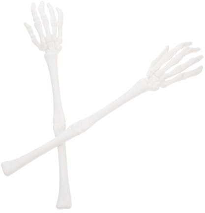 ABOOFAN Halloween Skeleton Hands Salad Forks, White Plastic Skeleton Claw Tongs for Haunted House and Halloween Party Decoration