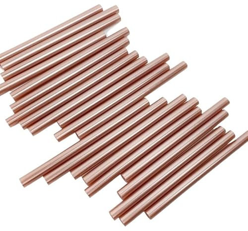 20PCS Pearl Light Hot melt Adhesive Metallic Color Glue Stick DIY Tools 7 * 100mm/7 * 200mm Glue Gun Sticks,Retro Metallic Color Bronze Rose Gold Lacquer Wax Seal(7 * 100MM)