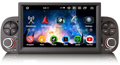 8-Core 4GB+64GB Android 14 Autoradio GPS Navigatore per Fiat Panda 2013-2020 7 pollici Schermo tattile Supporto CarPlay Android Auto Bluetooth 5.0 WiFi 4G DAB+ OBD2 USB FM RDS DTV DSP DVR Canbus