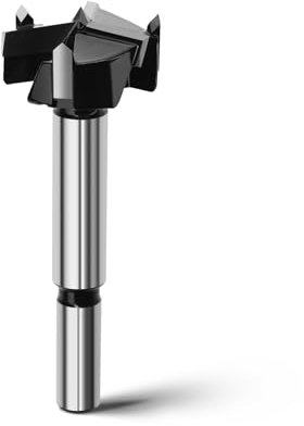 Forstner - Punta da trapano per legno, 35 mm, lunghezza 92 mm, con gambo rotondo, per legno, legno duro, pannelli di fibra