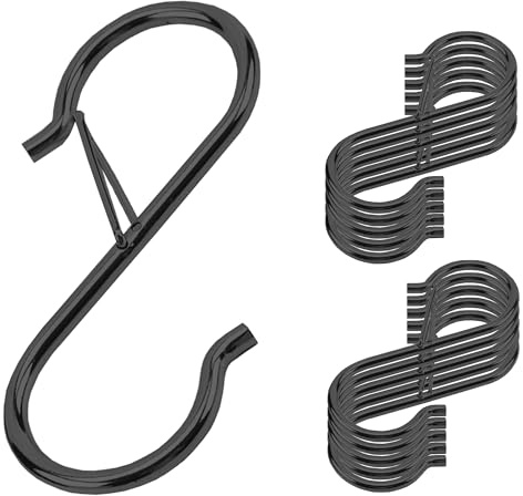 GLDFYYDS Haken zum Einhängen, Pack von 10 Stück. Garderobenhaken, Elektroplattierter Finish. Küchenhaken, Geeignet für den Garten - Passend für 26mm/30mm