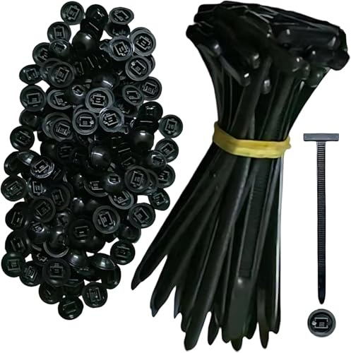 Hebillas Universales de Nailon para Bridas de Cable – 20/50/100 Piezas con Cierre Automático, Clips de Retención para Parachoques, Remaches de Plástico para Reparaciones de Automóviles (100)