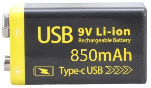 Trufolxiaz 800mAh / 1100mAh 9v Batterie Rechargeable Lithium 6F22 pour L'équipement Auditif Professionnel Batterie L'appareil Électronique Les Jours