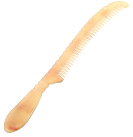 WRITWAA Hornkamm Aus Echtem Horn Mit Feinen Zinken Für Haarstyling Und Antistatischer Kopfhautmassage Massagekamm Für Glattes Und Lockiges Haar