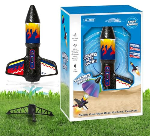 Children's Rocket, Led Rocket Toy, Outdoor Launch Game, Active Play, Science Learning, 24x9x18.3cm, for Backyard Park Playground Present Home