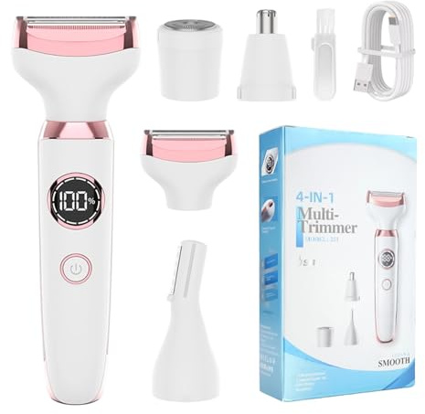 Sionhiuo Rasoio Elettrico per Donne | Strumento Gentile con Testine Rimovibili e Ricarica Rapida - Depilatore Elettrico Femminile - per Viso Corpo Gambe e Viso durante i Viaggi per Signorine e Ragazze