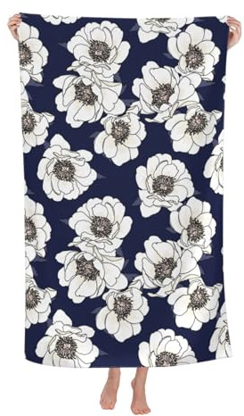 Handtücher Hübsche Blume Badetücher Sandfreies Badetuch Mikrofaser Duschtuch Für Camping Sauna Meer 80X130Cm