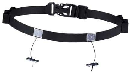 Cinturón para correr, de poliéster + de goma, 92 x 2,5 cm, cinturón de carreras, cinturones de número de , soporte para babero para entrenamiento, correr, fitness, competición