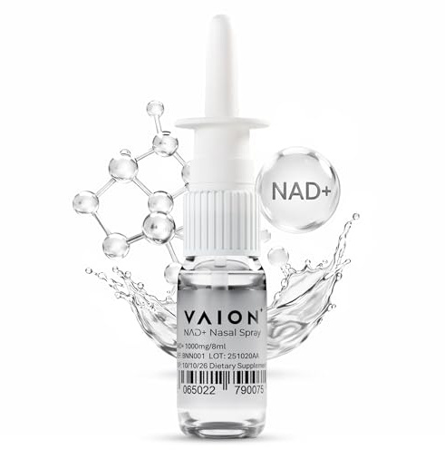 VAION 1000mg NAD+ Nasal Spray, High Strength NAD Plus Supplement UK, Pure Liquid for Energy, Focus and Cellular Recovery, 8ml Refrigerated