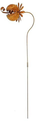 Skurrile Venus-Fliegenfalle, Gartenpfahl, rostige Skulptur und wetterbeständige Dekoration für Rasen, Terrasse, Hof, Blumenbeet, Halloween, Gothic, ideal für Gartenliebhaber und Heimdekor-Liebhaber