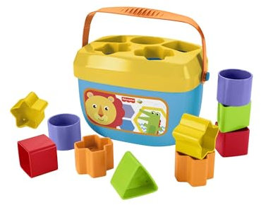 Fisher-Price Stacking Toy Baby’s First Blocks Set of 10 Shapes for Sorting Play for Infants Ages 6+ Months, FFC84