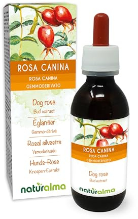Rosa canina (Rosa canina) Gemmoderivato analcoolico da giovani getti freschi Naturalma - Estratto liquido gocce 100 ml - Integratore alimentare - Vegano