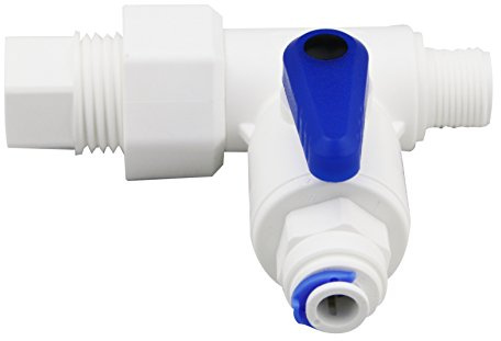 Geekpure Speisewasserumleitungsventil für Umkehrosmose-RO-System 3/8 x 3/8 x 1/4 -NSF-geprüft