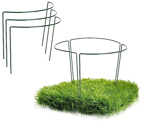COM-FOUR® 6x blomhållare, perennhållare för blommor (höjd: 35 cm) - rosstöd, växthållare som blomstöd för rankor, perenner, perennring runt för trädgården, balkong, terrass