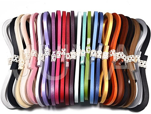 JUYA Metallisch Papier Quilling Set 2/3/5/7/10 mm Breite verfügbar (24 Farben, Breite 2mm)