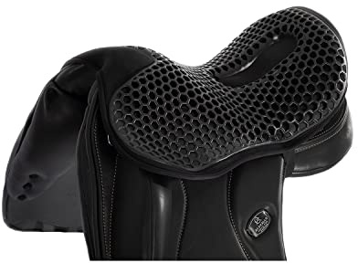 Copriseggio inglese da dressage terapeutico in gel per area del coccige con foro posteriore L