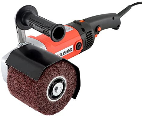BriSunshine Surface Conditioning Tool 1400W, Electric Burnishing Tool Machine, 8 Variable Speed Wheel Sander Polisher for Wood Metal Stainless Steel with 1 Wheel, Lock Switch (UL Certified)