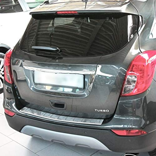 Recambo | Protector de Parachoques Trasero | Compatible con Mokka | Mokka X | Chevrolet Trax | Acero Inoxidable Cromado | Protección Borde de Carga