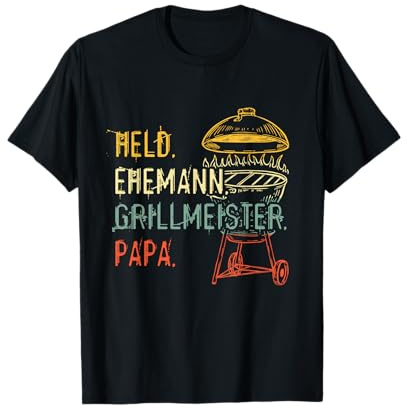Herren Vater Grillmeister Papa Grillschürze Lustig Grillen Vatertag T-Shirt