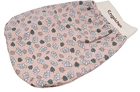 Schlafsack Elefant rosa Strampelsack Pucksack Sommerschlafsack für Babys mit Namen - personalisiertes Geschenk Babyschlafsack
