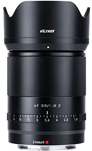 VILTROX 35mm F1.8 Montura Z Objetivo Full Frame para Nikon Z-Mount Cámara Z7 II Z6 II Z5 Z6 Z7 Z50((STM, Enfoque automático), Negro