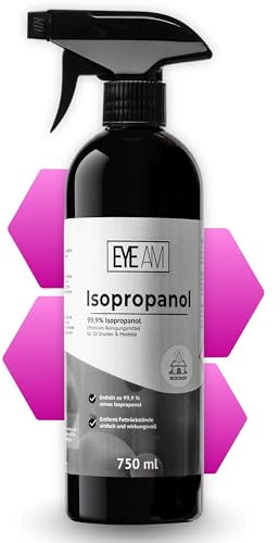 Isopropanol IPA 99,9% – Effektives Reinigungsmittel für 3D Drucker & Modelle (750ml Sprühflasche)