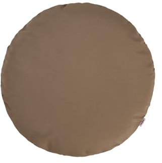 beties „Wunschton“ Kissenbezug ca. Ø80 cm - runde Kissenhülle in großer Sortiments- und Größenauswahl – EIN idealer Begleiter in Unifarben (deep-Taupe)
