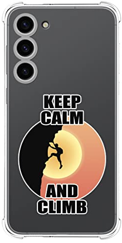Tumundosmartphone Coque Silicone Anti-Chocs pour Samsung Galaxy S23+ Plus 5G Design Homme Escalade Dessins