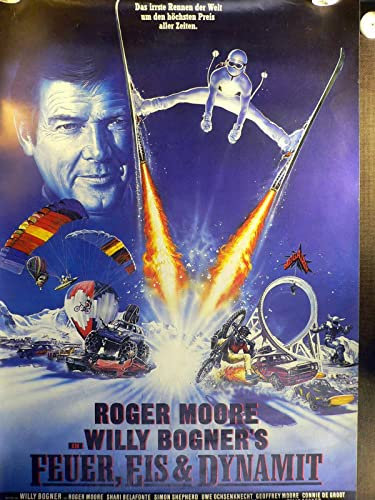 Feuer, Eis + Dynamit - Roger Moore - Filmposter A1 84x60cm gerollt