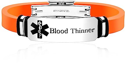 Uloveido Personalisiertes medizinisches Notfall-Armband | Silikon-Armband Medizinisches ID-Armband für Damen Herren, M, Silikon, Kein Edelstein