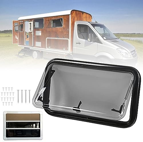 RCBDBSM Ausstellfenster Camper Wohnwagenfenster Wohnwagenfenster Insektenschutz, Wohnwagen Seitenfenster mit integriertem Rollo und Fliegengitter für Wohnwagen Van Camper,1000x600mm