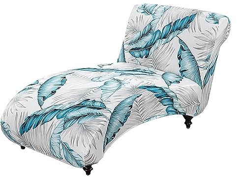 Meigeh Bezug für Relaxliege Wohnzimmer Chaiselongue Husse, Reimen, Blattmuster, Waschbar, Stretch-Passform