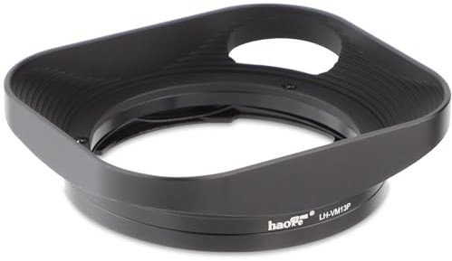 Haoge Quadratische Gegenlichtblende aus Metall für Voigtlander 35 mm F2 35 mm F1.5 28 mm F2 Typ I & II ULTRON asphärische Vintage Line VM Mount Objektiv LH-VM13P Bajonett-Design ersetzt LH-12 LH-4N