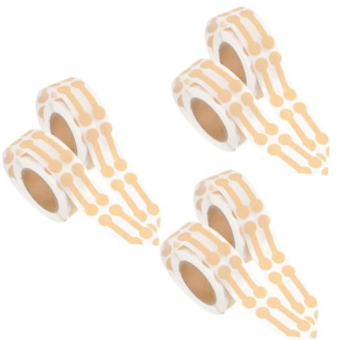 ABOOFAN 3sets Brown Tamper Proof Labels Self Adhesive Sealing Stickers for DIY Packing Baking 2rolls*3
