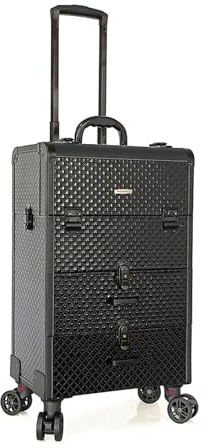 Kosmetikkoffer Mit Schubladen Kosmetikkoffer Pilotenkoffer Beauty Case Reisetrolley Friseurkoffer Kosmetik Trolley, Kosmetik Trolley Rollkoffer Schminkkoffer Mit 360° Drehbaren