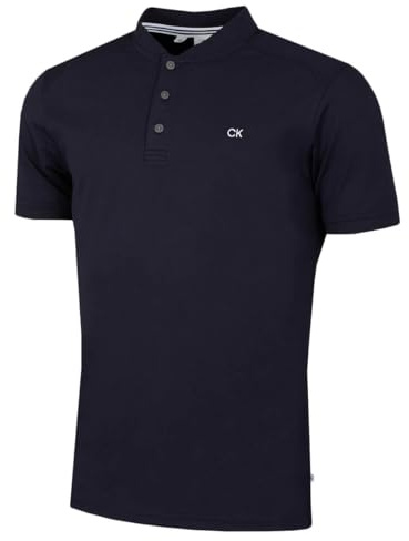 Calvin Klein Mens Blade Collar Polo Shirt - Navy - M