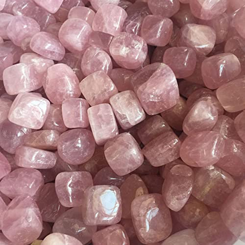 EKFBQBGW 100g Bulk Natural Rose Quartz Tumbled Cube Stone Polished Gemstone Fish Tank Garden Bonsai Decor Crystal Home Collections