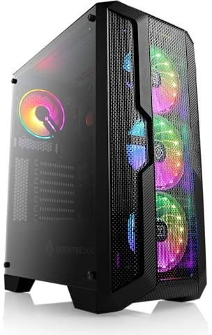 Basic Gaming PC mit Windows 11 Home | AMD Ryzen 5 5600G 6x4.4GHz | AMD Radeon | 500GB M.2 NVMe | 16GB DDR4 RAM | WLAN, Computer für Zocker, Gamer Desktop Rechner zum Spielen | A10020